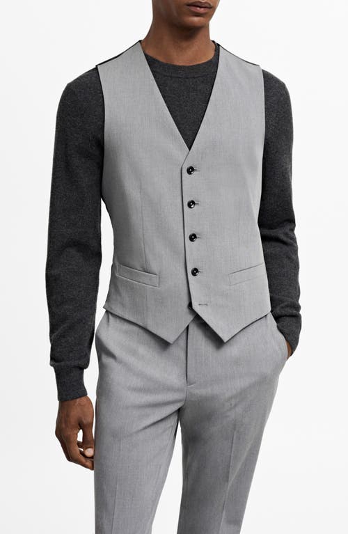 Shop Mango Superslim Fit Grey Stretch Vest