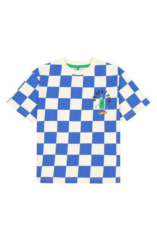 THE NEW Kids' Checkerboard Organic Cotton Graphic T-Shirt Royal Blue at Nordstrom, Y