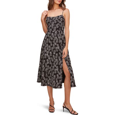 Astr The Label Keilani Sleeveless Midi Dress, Black