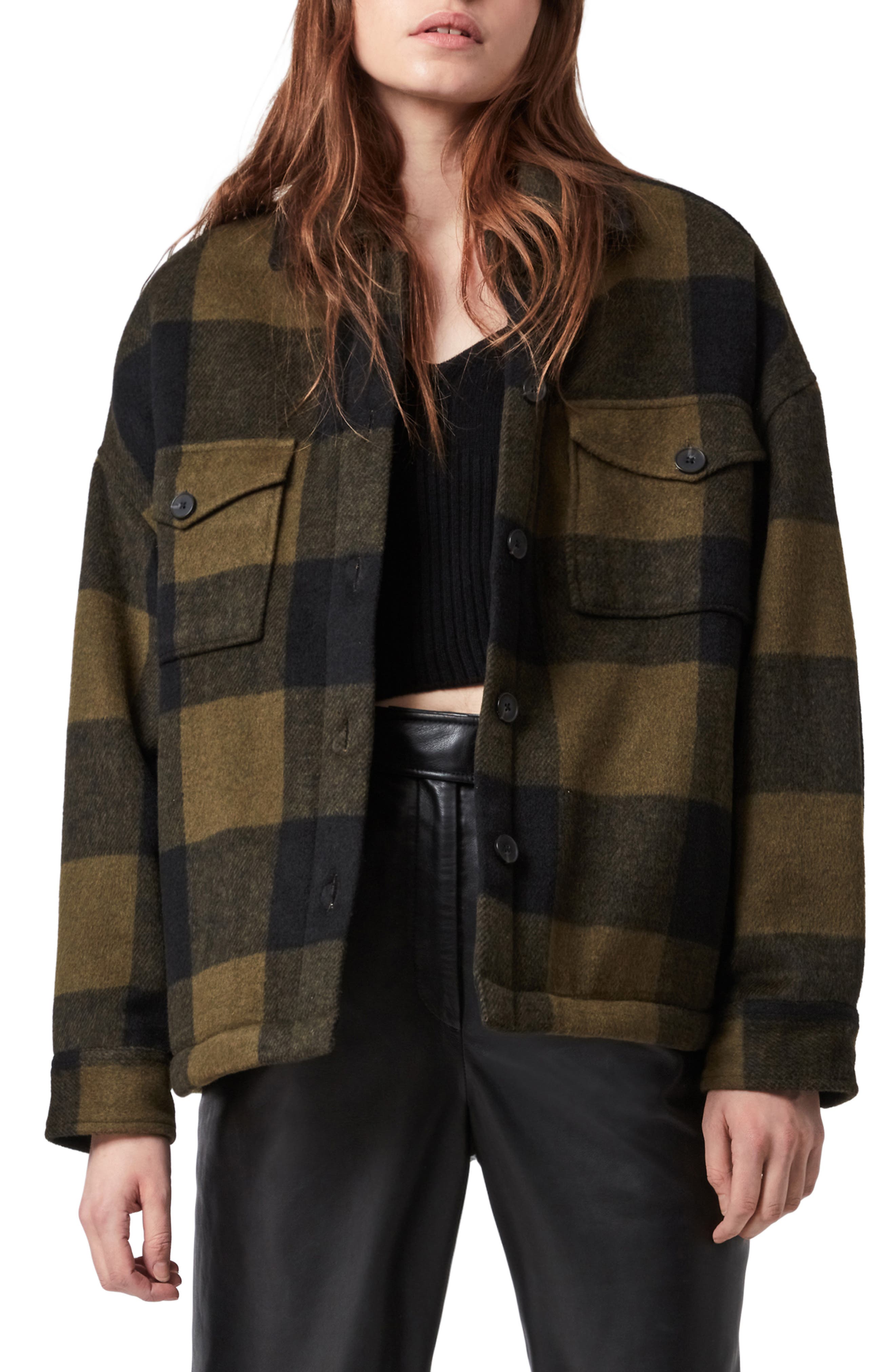 luella check jacket allsaints