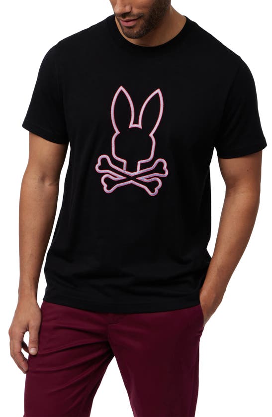 Psycho Bunny Floyd Graphic T-shirt In Black