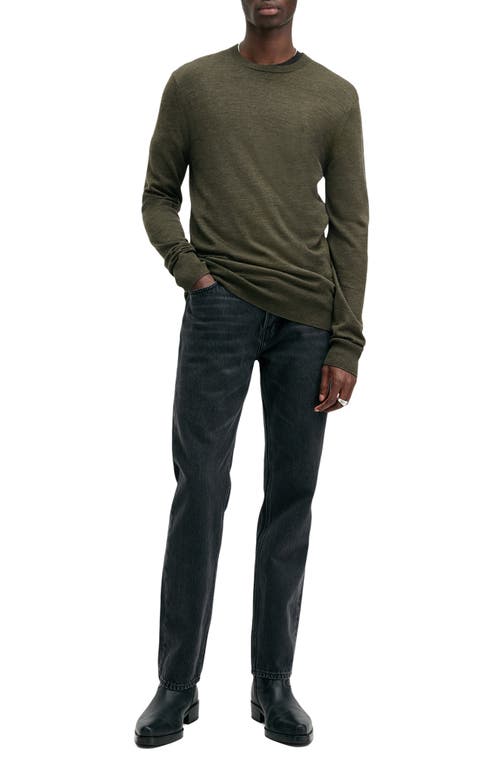 Shop Allsaints Mode Merino Wool Crewneck Sweater In Marley Green