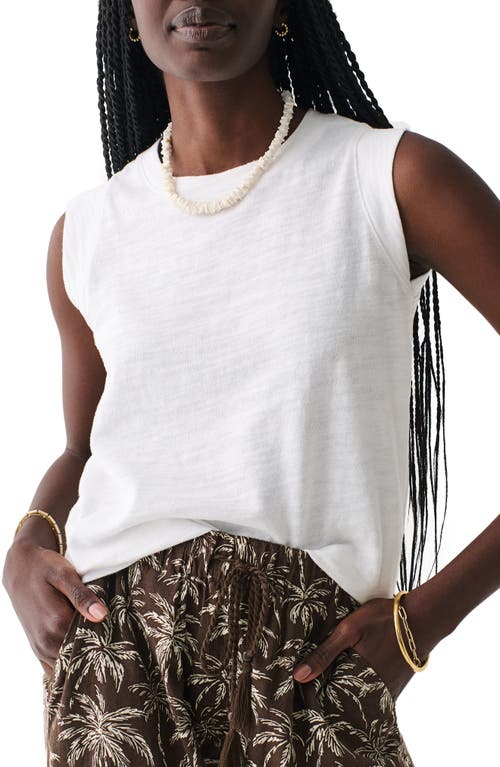 Faherty Sunwashed Slub Muscle Tank in White