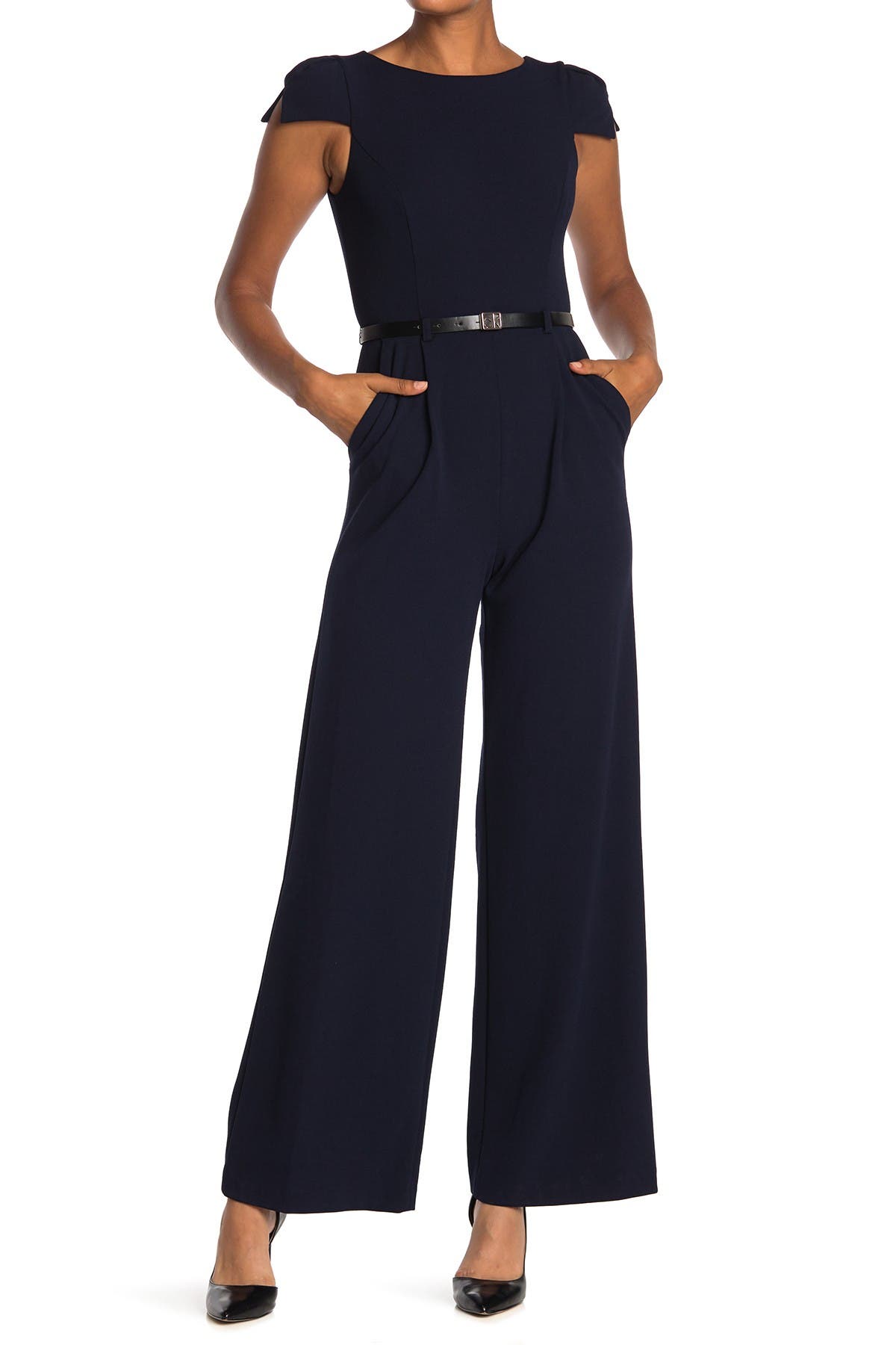 belted jumpsuit