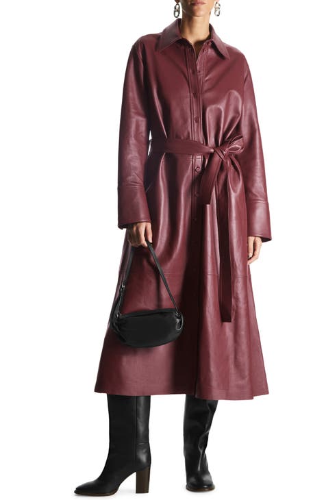 Women's Brown Leather Dresses on Sale