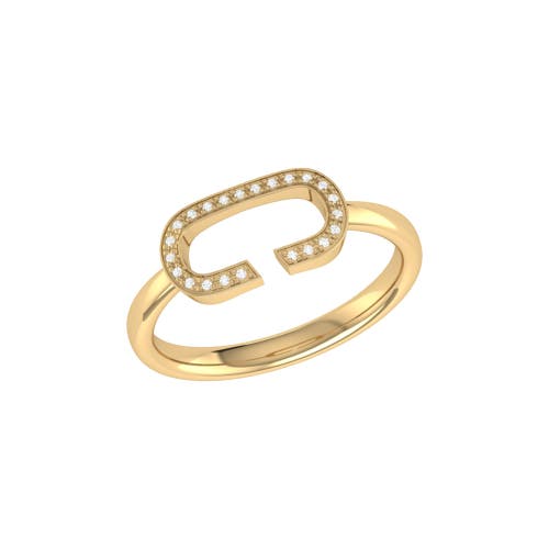 Shop Luvmyjewelry Celia C Sterling Silver Diamond Ring In 14kt Gold Vermeil On Sterling