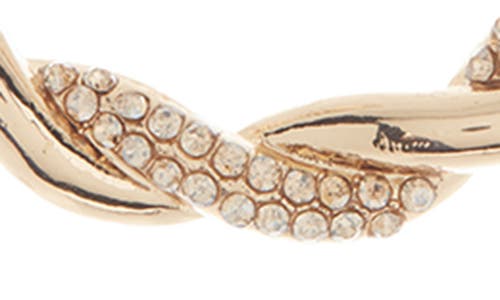 Shop Tasha Twist Crystal Hoop Earrings In Gold/crystal
