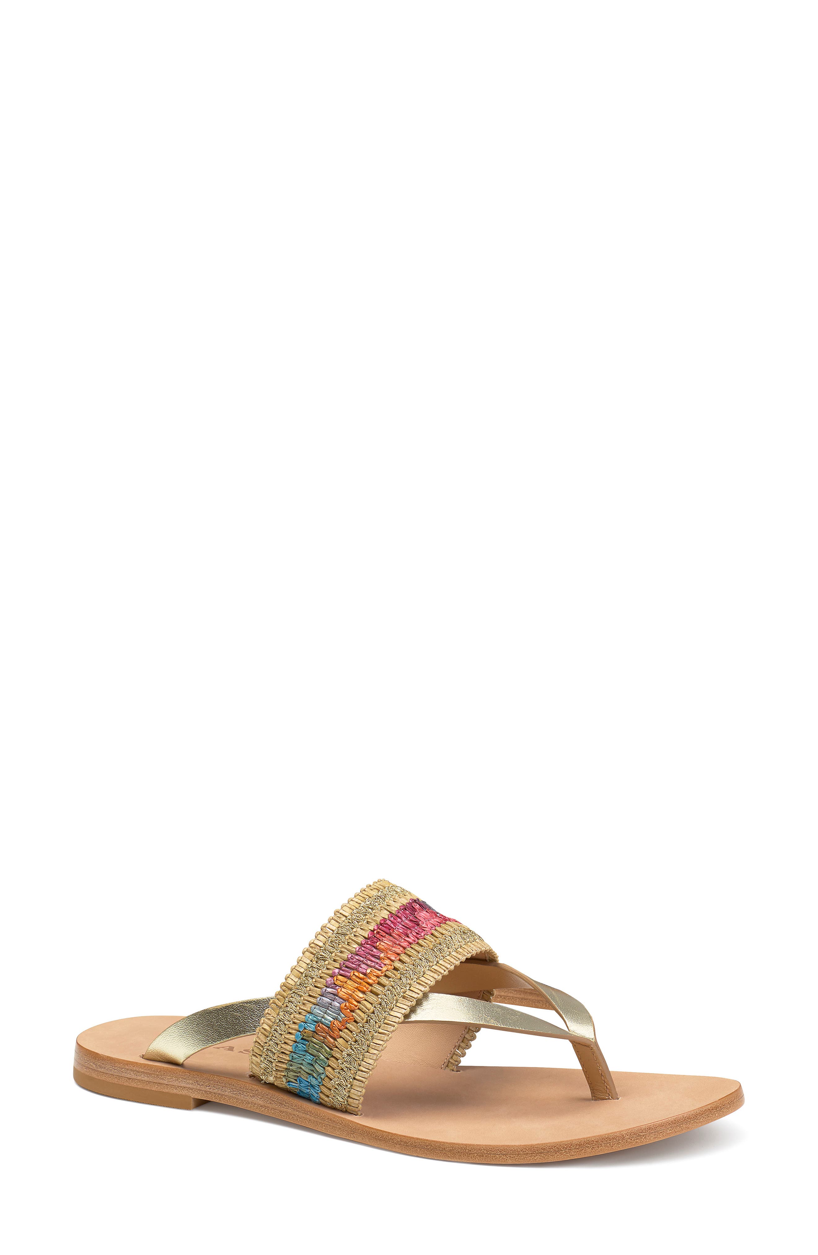 Trask Shay Slide Sandal In Natural Multi Fabric ModeSens