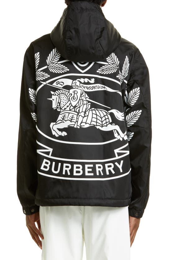 BURBERRY STANFORD EKD PRINT HOODED NYLON JACKET