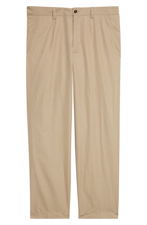 Shop Dolce & Gabbana Dolce&gabbana Cotton & Silk Pants In M0868 Sabbia 1