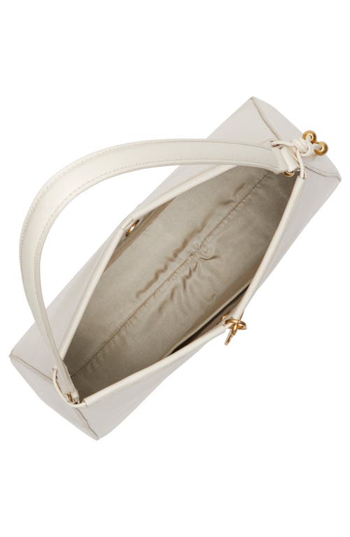 Shop Vince Camuto Maire Leather Shoulder Bag In Warm Vanilla