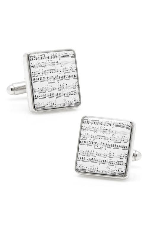 Cufflinks, Inc. Classical Sheet Music Cuff Links in White at Nordstrom