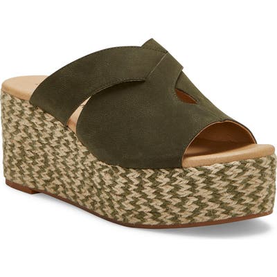 Lucky Brand Genzy Platform Espadrille, Green