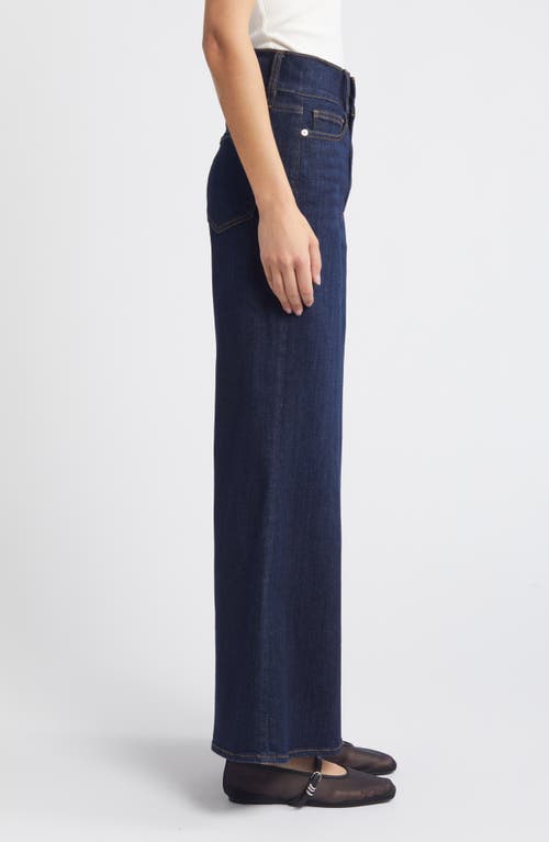 Shop Frame Le Palazzo High Waist Crop Wide Leg Jeans In Fawcett