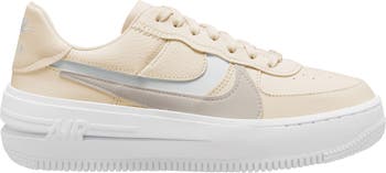 Nike Air Force 1 PLT.AF.ORM Sneaker in Pale Ivory/White/Brown at Nordstrom, Size 5