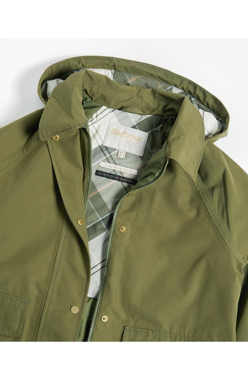 Barbour Francis Waterproof Insulated Coat With Removable Hood In Ancient Loden Tartan
