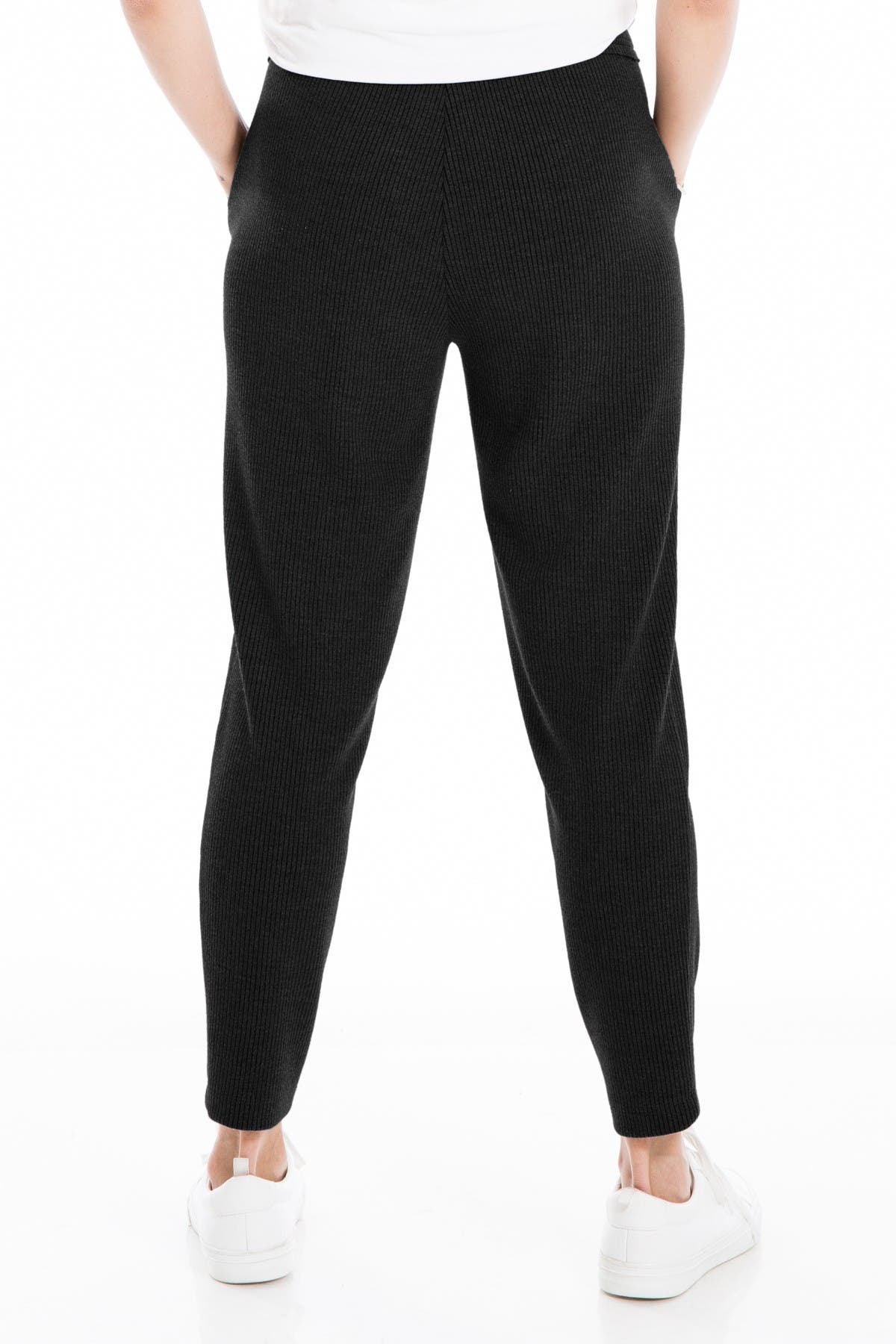 MAXSTUDIO Rib Knit Slouch Pant 