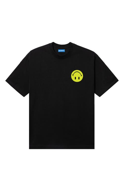 MARKET SMILEY Grand Slam Cotton Graphic T-Shirt Black at Nordstrom,