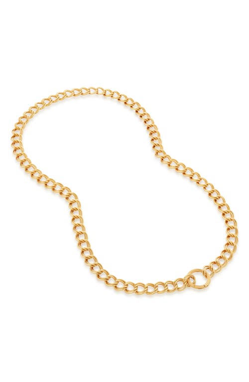 Groove Curb Chain Necklace in 18Ct Gold Vermeil