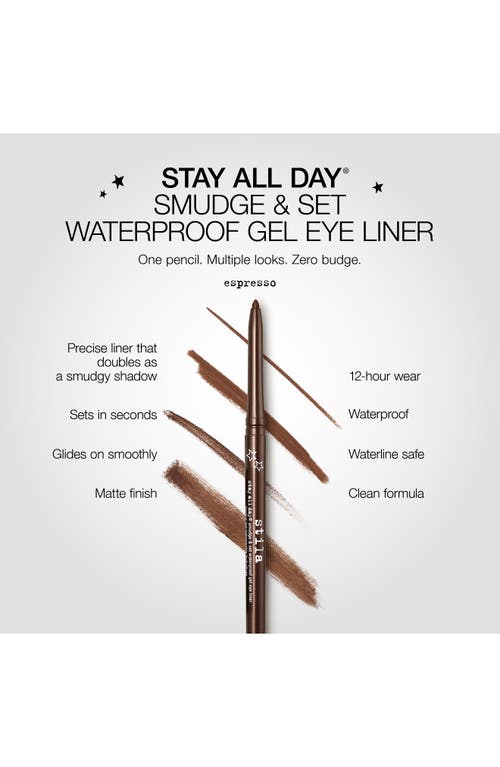 Stila Stay All Day® Smuge & Set Waterproof Gel Eyeliner In Espresso