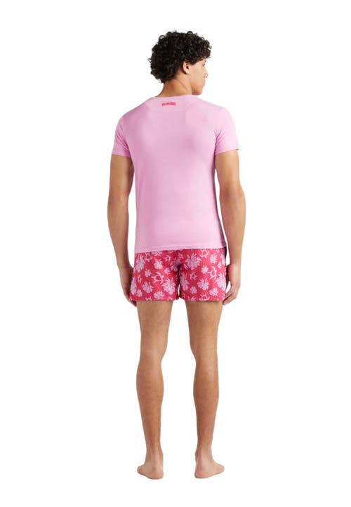 Vilebrequin Unisex Turtle Heart Flocked T-shirt In Petunia