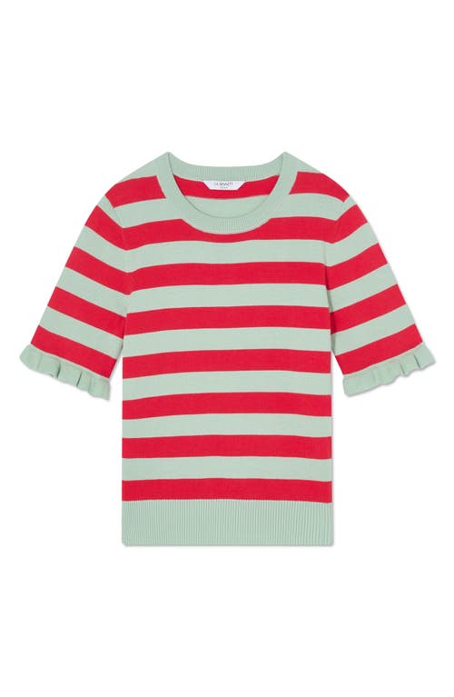 Shop Lk Bennett Bells Stripe Sweater In Red Multi