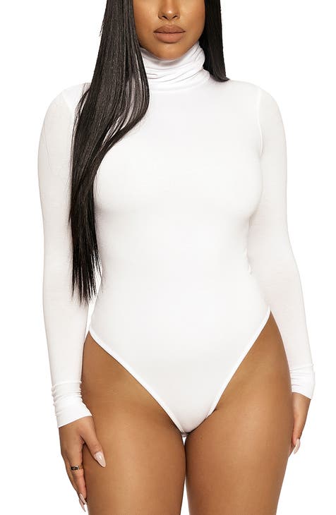 Dressed to Skill White Long Sleeve Underwire Bodysuit