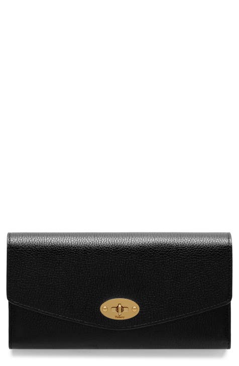 Folded Multi-Card Wallet, Black Small Classic Grain
