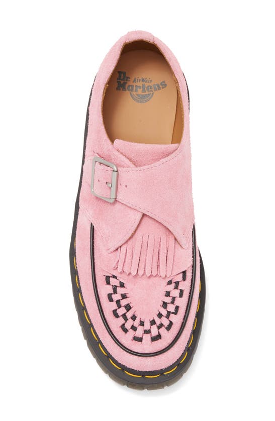 Shop Dr. Martens' Dr. Martens Ramsey Kiltie Buckle Suede Creeper Shoe In Fondant Pink