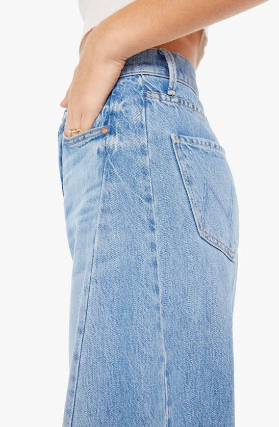 Shop Mother The Half Pipe Flood High Waist Barrel Jeans In Material Girl