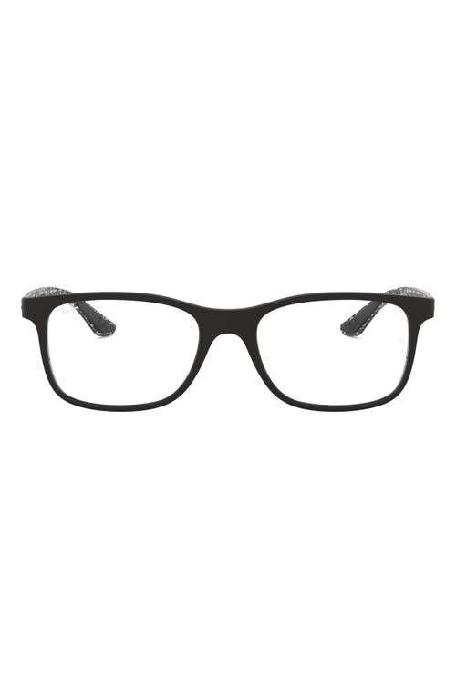 Ray-Ban 55mm Square Optical Glasses in Matte Black at Nordstrom