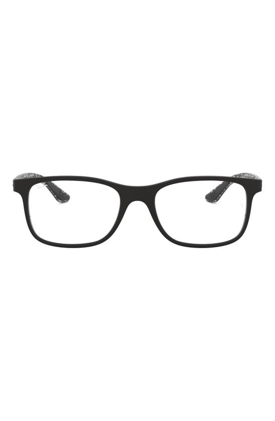 Ray Ban 55mm Square Optical Glasses In Matte Black