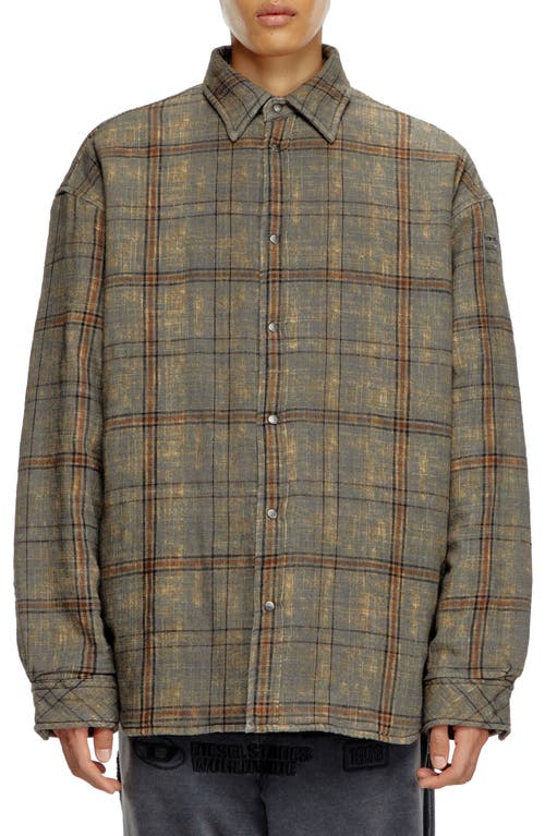 Shop Diesel ® Hamme Plaid Jacket In Hazelnut