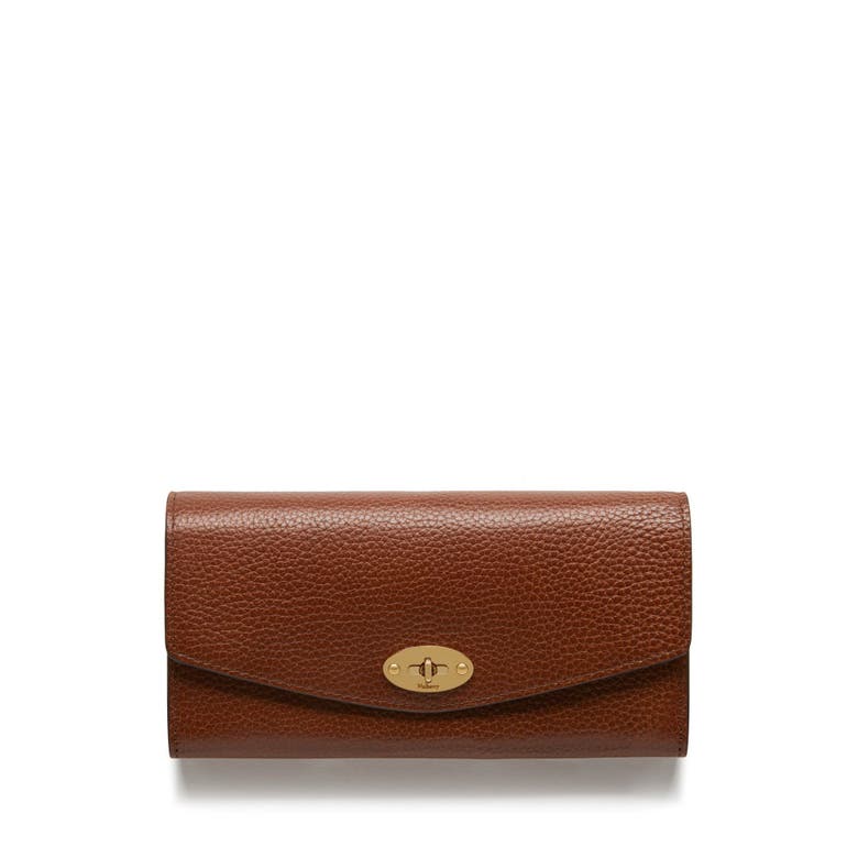 Shop Mulberry Darley Leather Continental Wallet In Oak