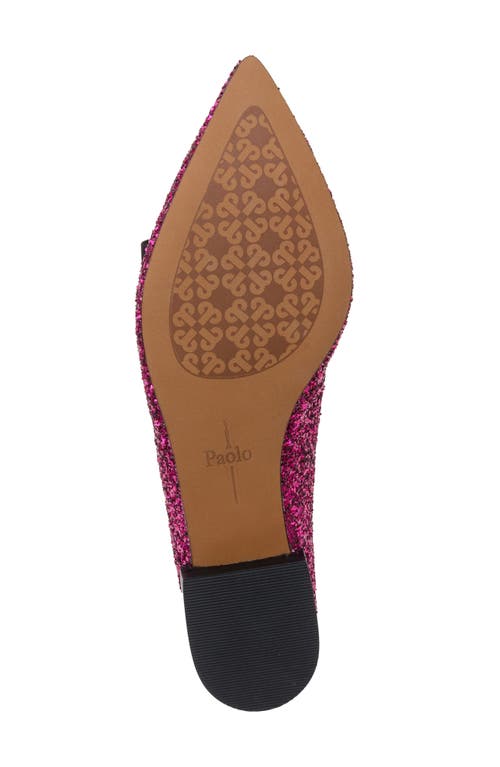 Linea Paolo Melrose Glitter Loafer In Fuchsia/black