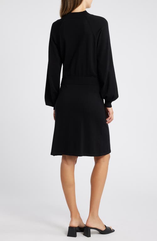 SAM EDELMAN SAM EDELMAN TWO-PIECE LOOK LONG SLEEVE SWEATER DRESS