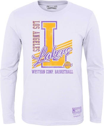 Youth Los Angeles Lakers Nike Purple Practice Long Sleeve Performance T- Shirt