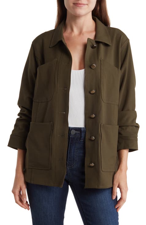 NORDSTROM RACK Microstretch Drape Front Jacket