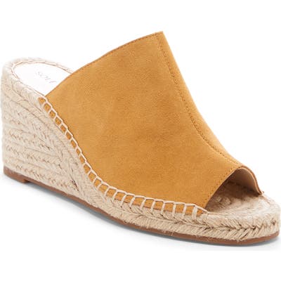 Sole Society Caleena Wedge Slide Sandal, Yellow