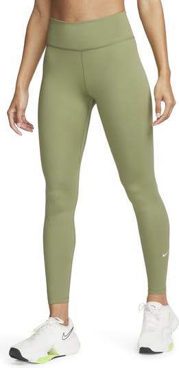 NWOT Nike Dri Fit One Compression Leggings Running Training in Olive Size XS