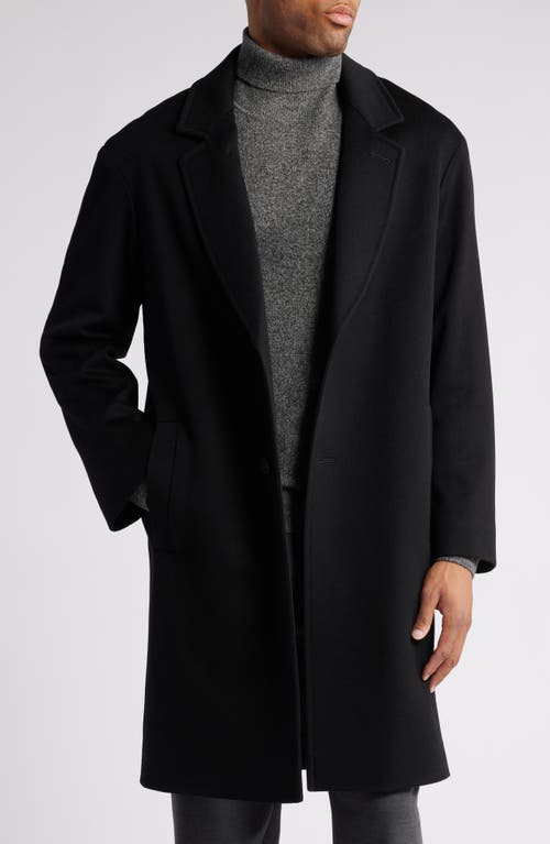 Fleurette Oscar Wool & Cashmere Topcoat in Black 