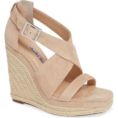 Charles David Esper Espadrille Wedge Sandal, Beige