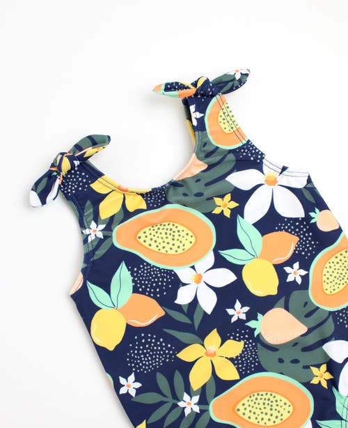 Shop Rufflebutts Baby Girls Upf50+ Tie Shoulder One Piece In Into The Tropics