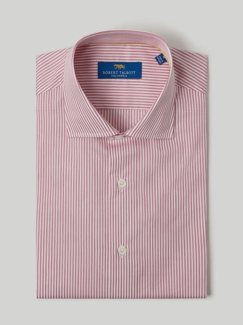Robert Talbott Reynolds Twill Bengal Dress Shirt In Red/white