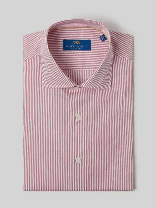 Robert Talbott Reynolds Twill Bengal Dress Shirt in Red/white 