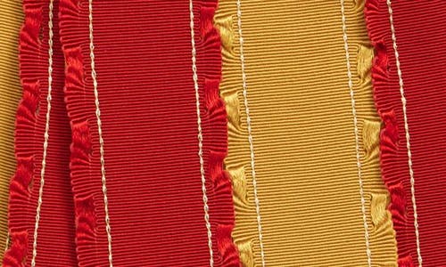 Bode Red & Yellow Winner's Sash Bevel Bow Barrette In Red Yellow