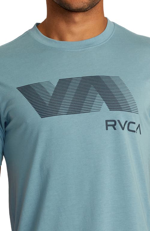 Shop Rvca Va Blur Performance Graphic Tee In Haze