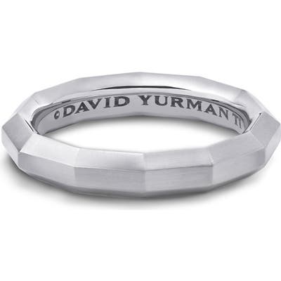 David Yurman Faceted Band Ring In Titanium