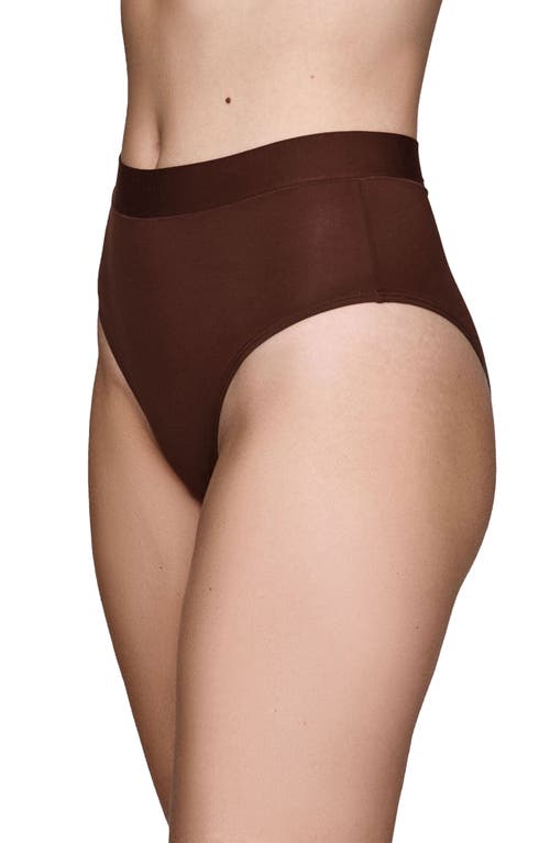 Shop Cuup The Highwaist High Cut Modal Briefs In Espresso