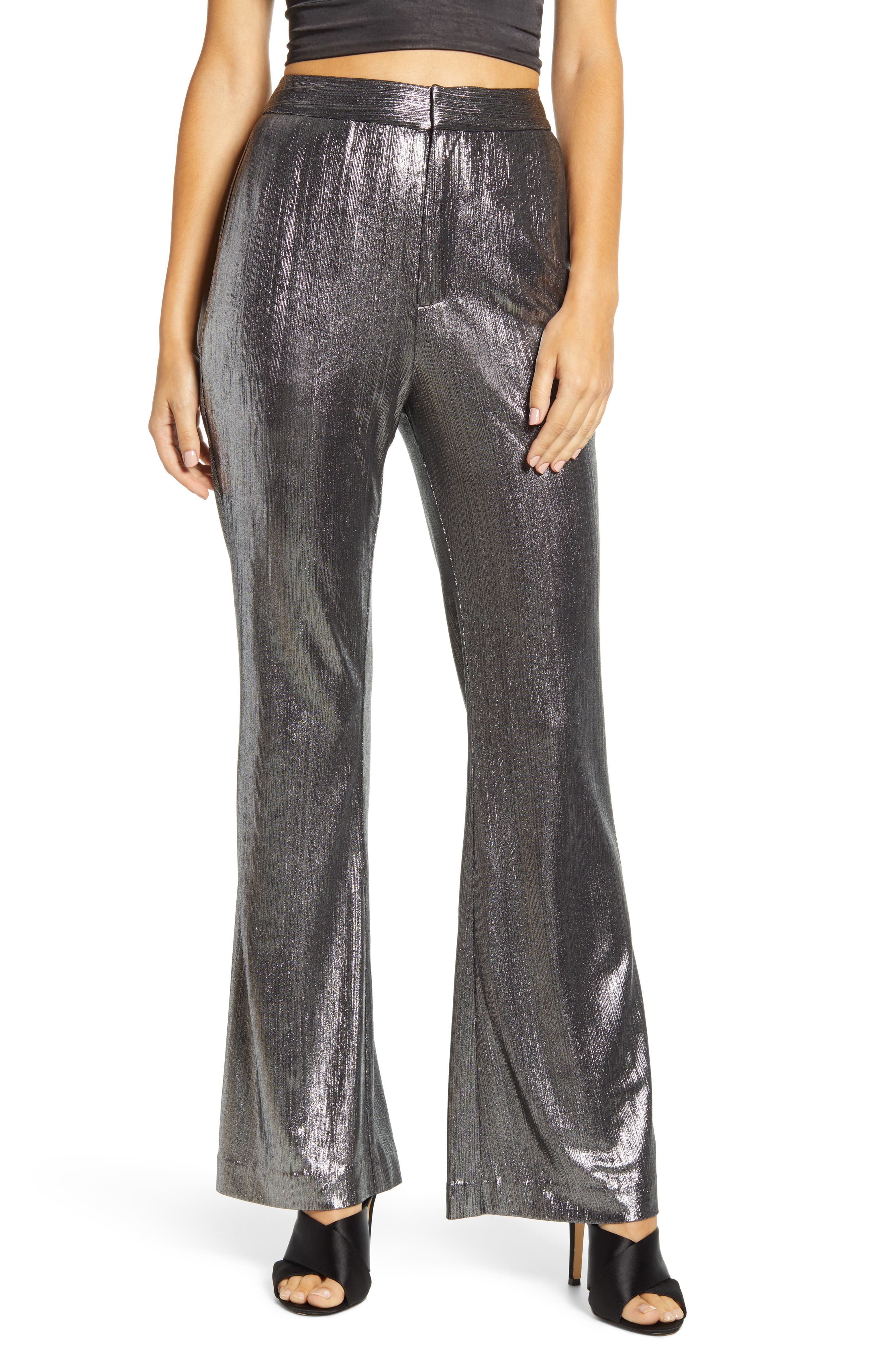 Endless Rose Textured Flared Pants | Nordstrom